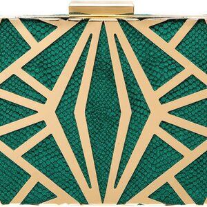 Women Evening Bag Elegant Clutch Purse Exquisite Velvet Metal Hollow out Handbag